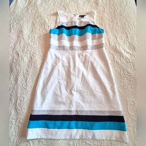 White House Black Market womens size 8 fully lined shift style dress EUC